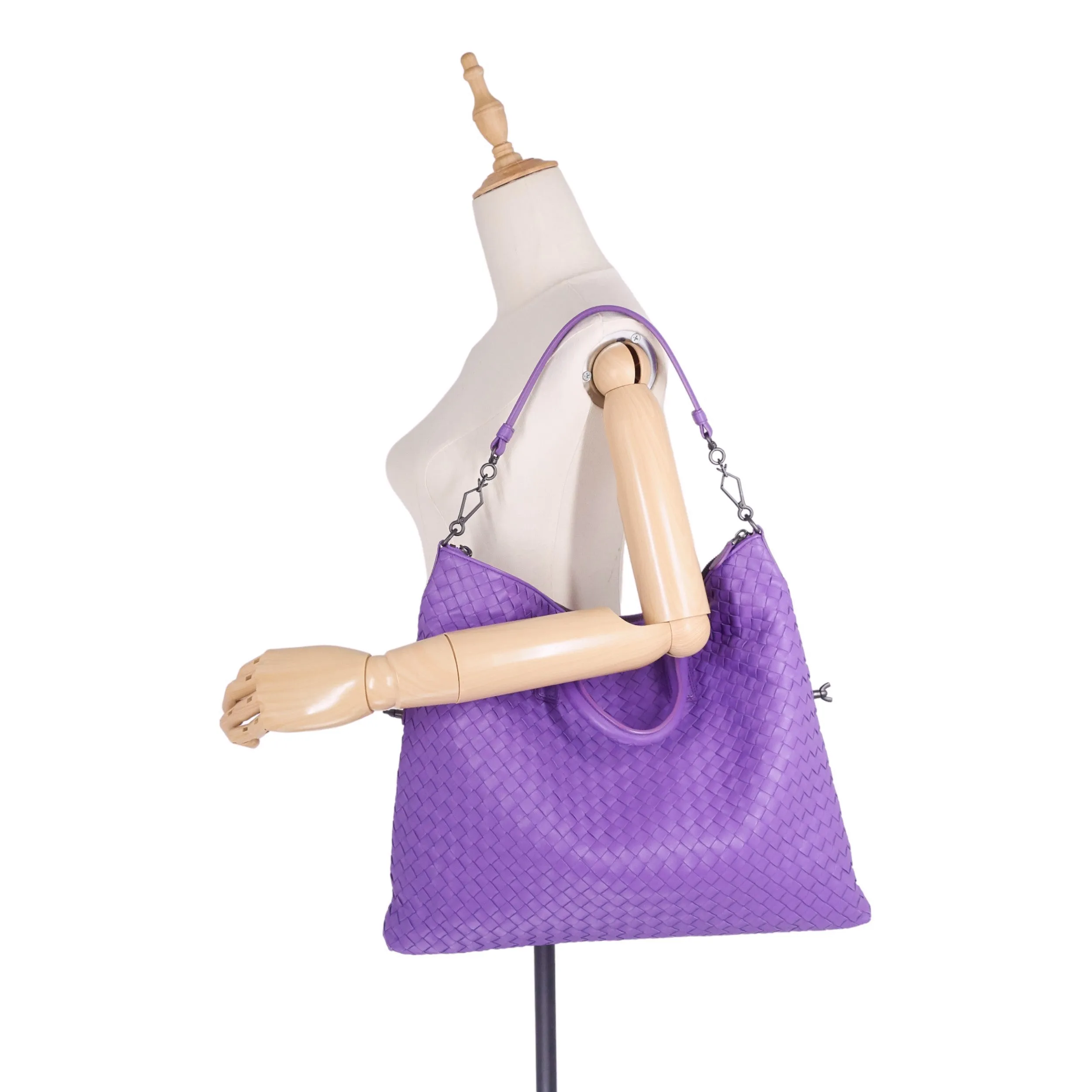 Convertible Intrecciato Nappa Leather Medium Tote Bag
