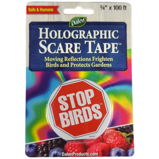 Dalen Holographic Scare Tape™ - Full Spectrum Ribbons for Frightening Birds (3/4" X 100 ft)