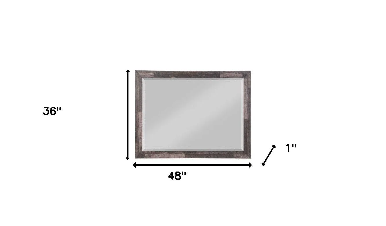 Dark Cherry Rectangle Dresser or Wall Mirror | 48"x36"