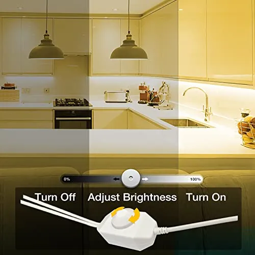 DAYBETTER Warm White LED Strip Light, 32.8ft Dimmable led Strip, 3000K 12V Light Strips, 600 LEDs 2835 Tape Lights for Bedroom, Kitchen, Mirror, Home Decoration