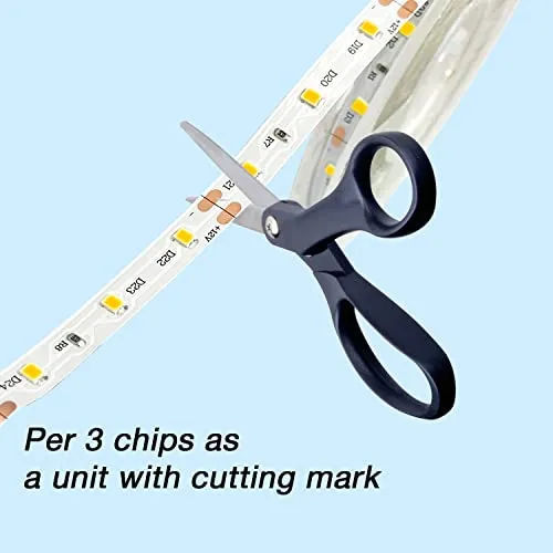 DAYBETTER Warm White LED Strip Light, 32.8ft Dimmable led Strip, 3000K 12V Light Strips, 600 LEDs 2835 Tape Lights for Bedroom, Kitchen, Mirror, Home Decoration