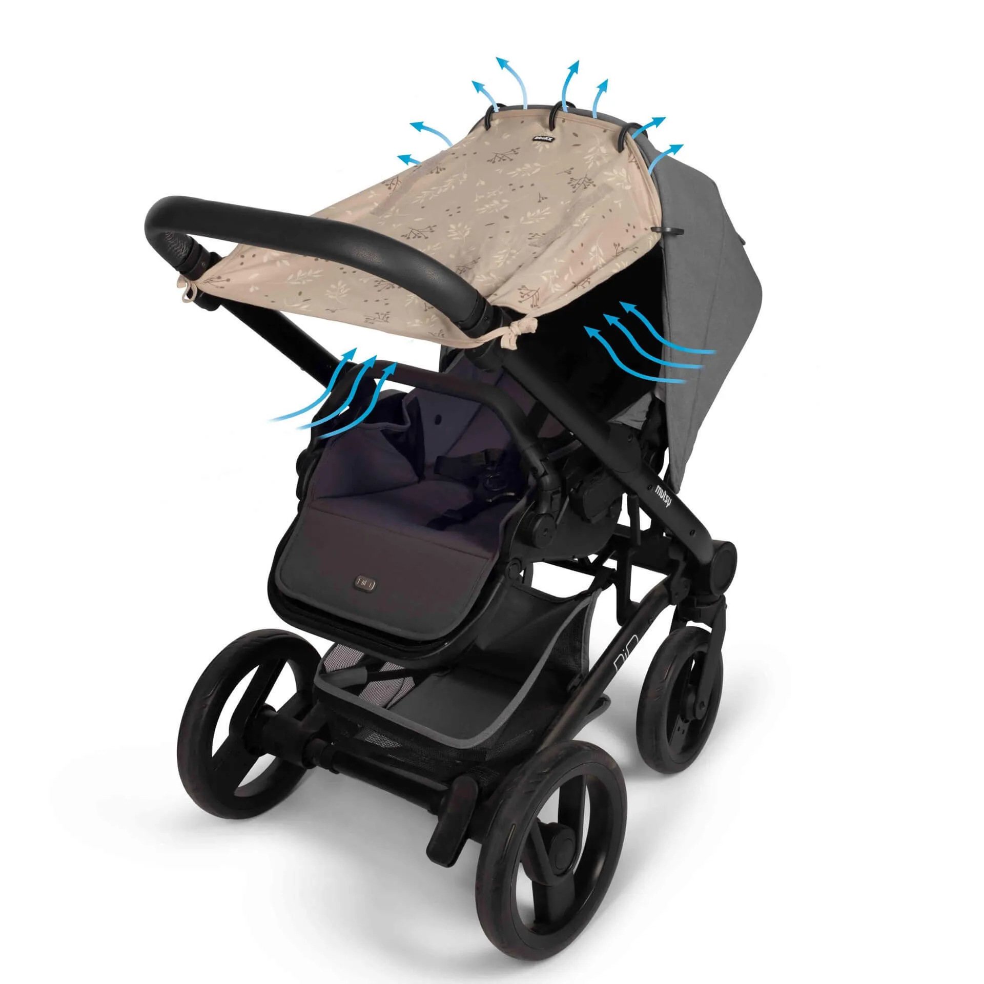 Dooky Sun Shade (Romantic Leaves Beige)