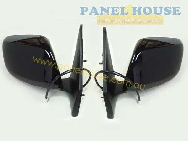 Door Mirror PAIR Black Electric Fits Toyota Landcruiser 200 Series 07 - 12 PAIR