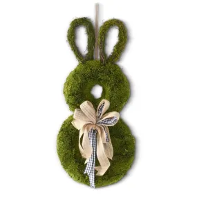 Dried Grass Rabbit Wreath with Bow