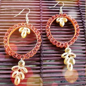 Eco-Chic Paper Earring in Orange