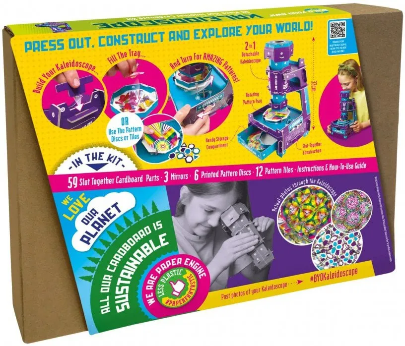 Eco-Friendly Build Your Own Paper Kaleidoscope Kit