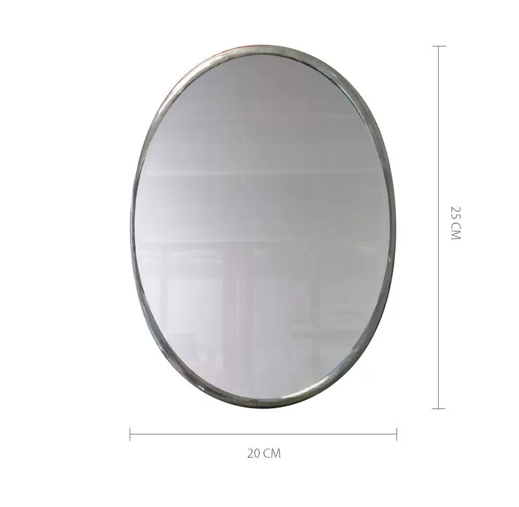 Elan Olivia Mirror- 22" (Oval, Brass, Nickle Finish)