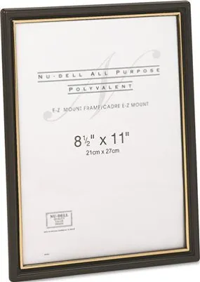 Ez Mount Document Frames Plastic 8-1/2 X 11 Black 18 Per Case