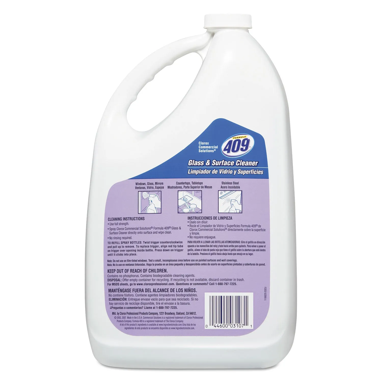 Formula 409 Glass & Surface Cleaner, Refill, 128 Oz - CLO03107EA