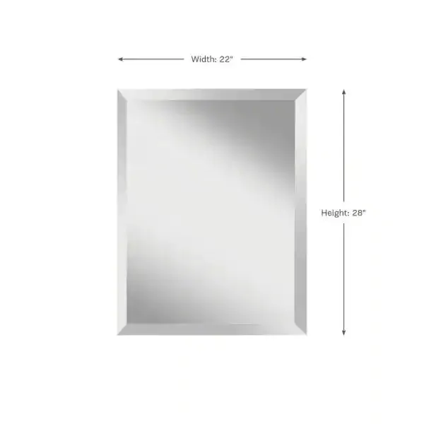 Frameless Beveled Wall Mirror