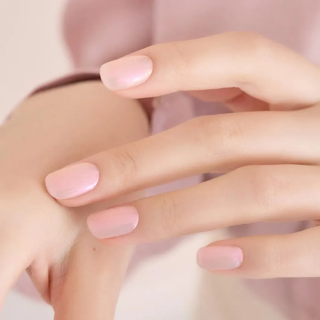 Gel Nail Sticker - Mirror Milk Pink