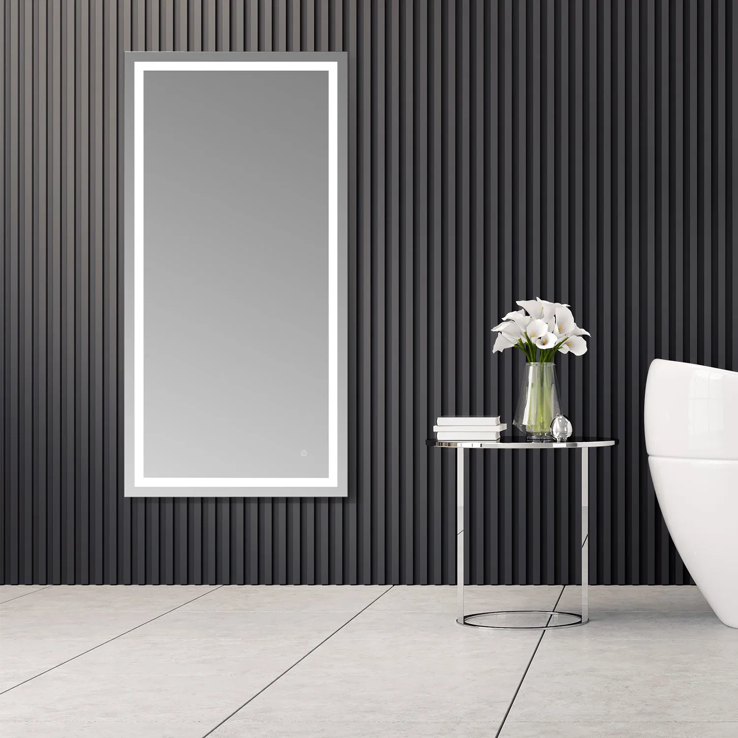 Genova Rectangle Frameless Modern LED Bathroom Vanity Mirror
