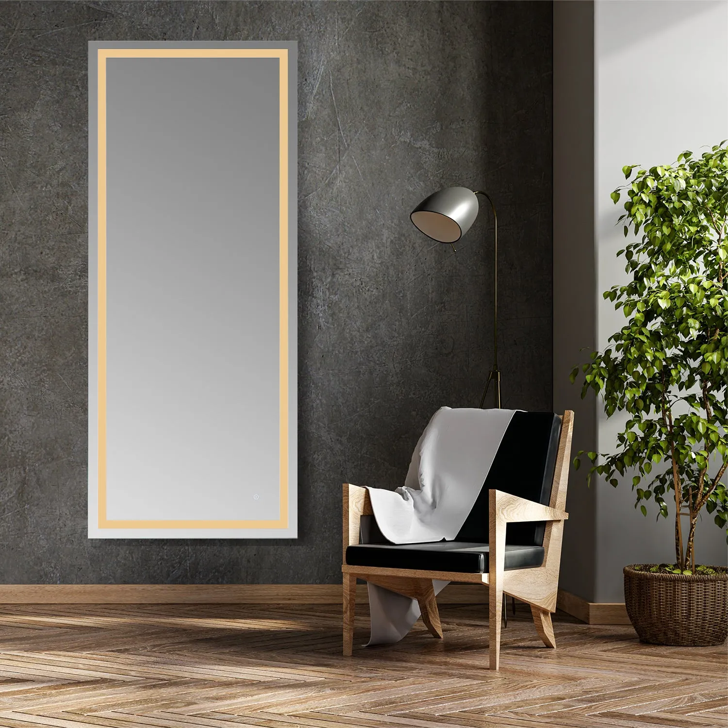 Genova Rectangle Frameless Modern LED Bathroom Vanity Mirror