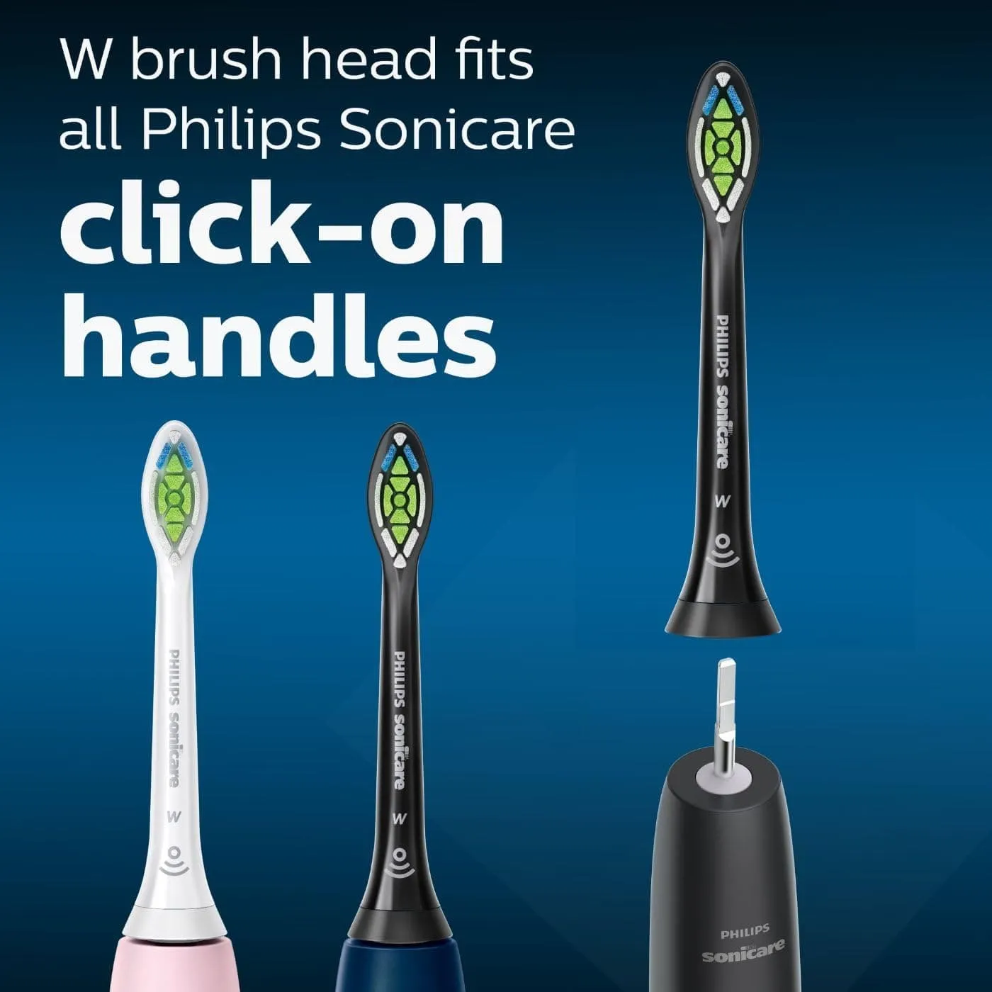 Genuine Philips Sonicare Diamondclean Replacement Toothbrush Heads, HX6062/95, Brushsync Technology, Black 2-pk