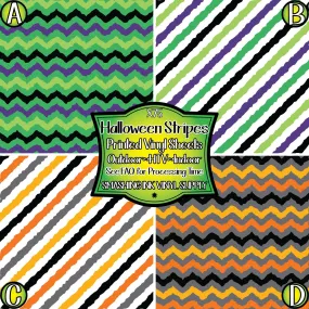 Halloween Strips ★ Pattern Vinyl | Faux Leather | Sublimation (TAT 3 BUS DAYS)
