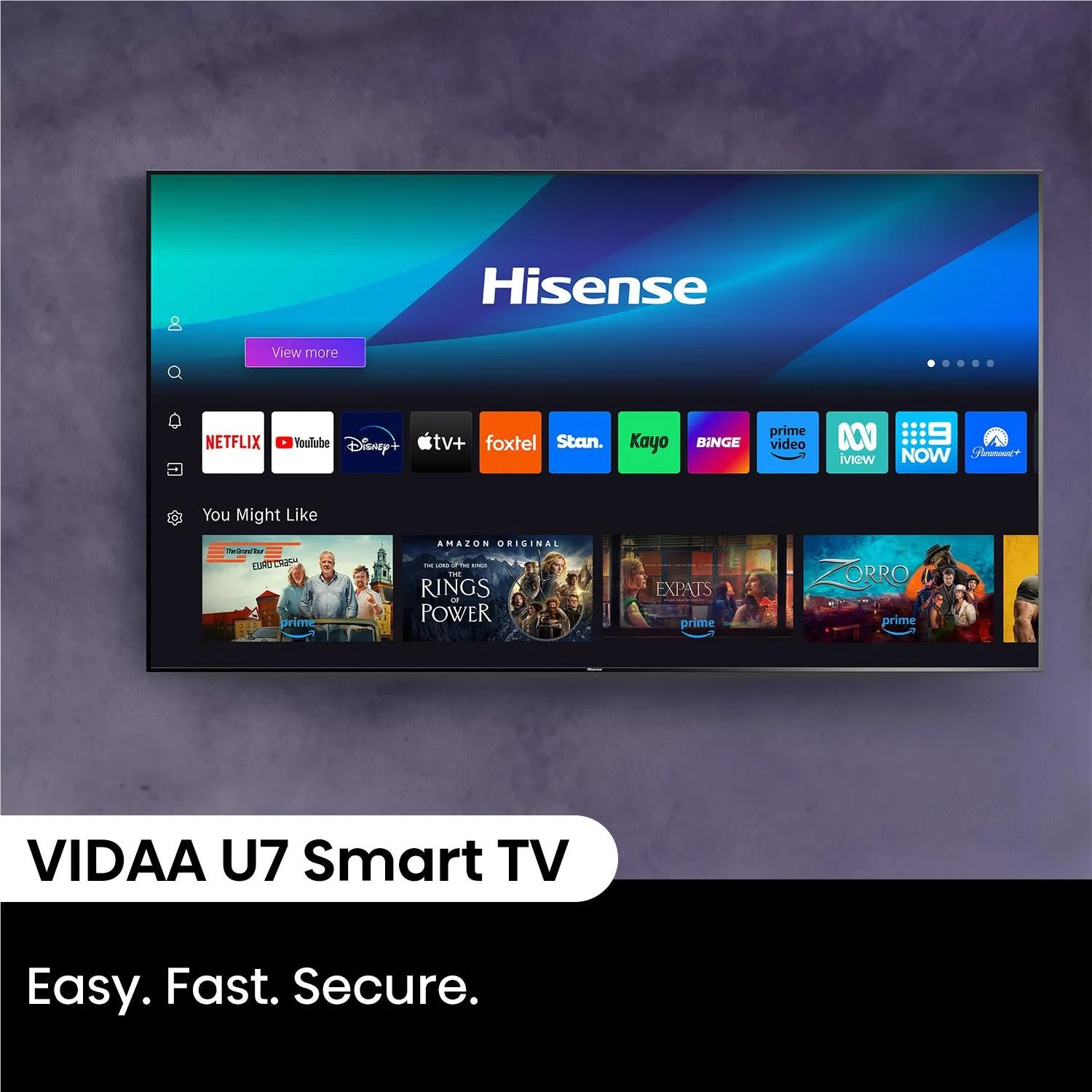 Hisense 65" U6NAU Mini-LED 4K QLED Smart TV [2024]