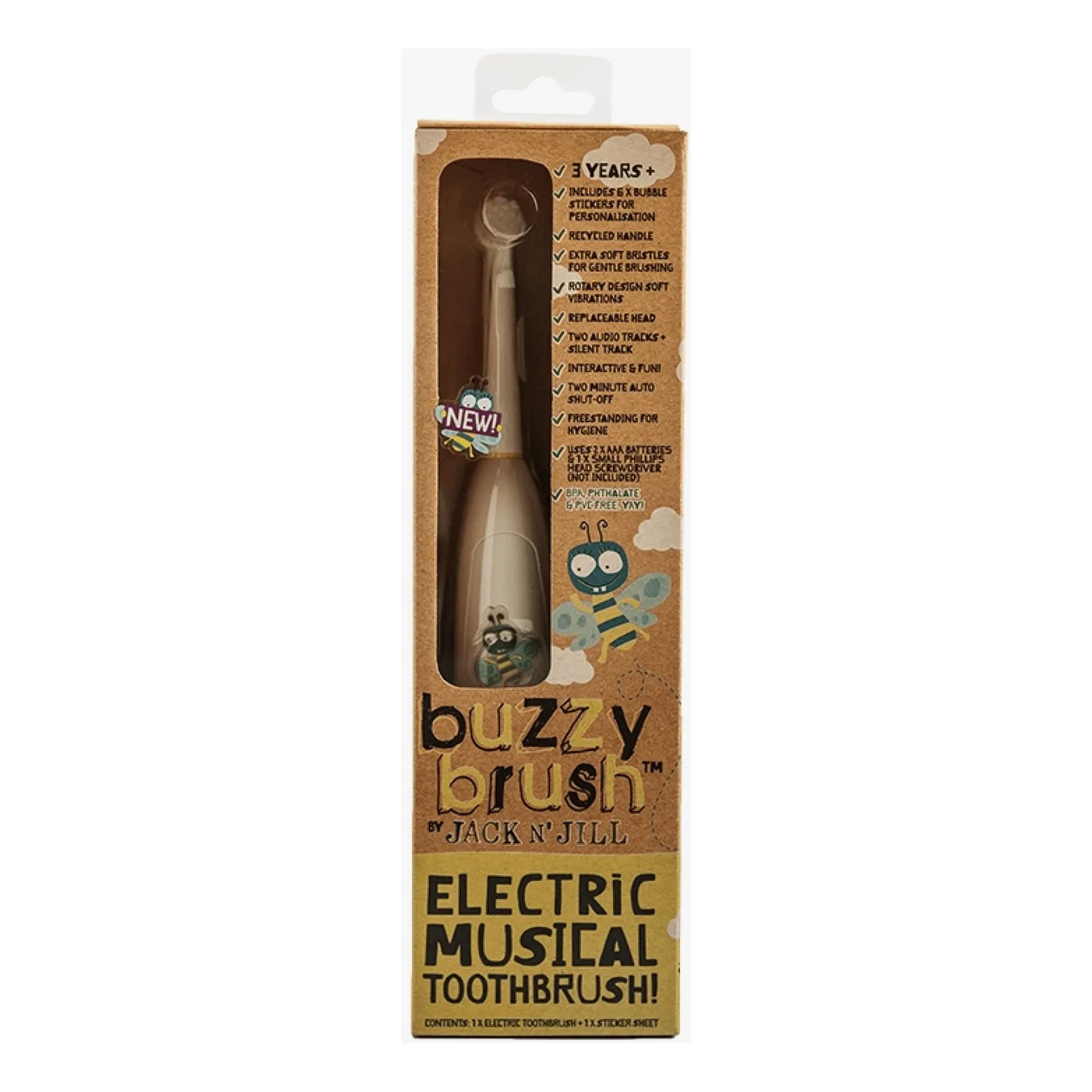 Jack N' Jill Buzzy Brush Musical Electric Toothbrush