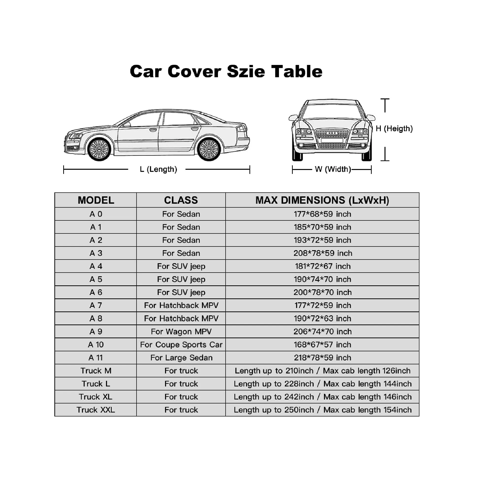 Kayme Car Cover 6 Layers Waterproof All Weather Rain UV Protection