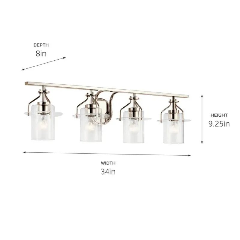 Kichler 55080 Everett 4-lt 34" Vanity Light