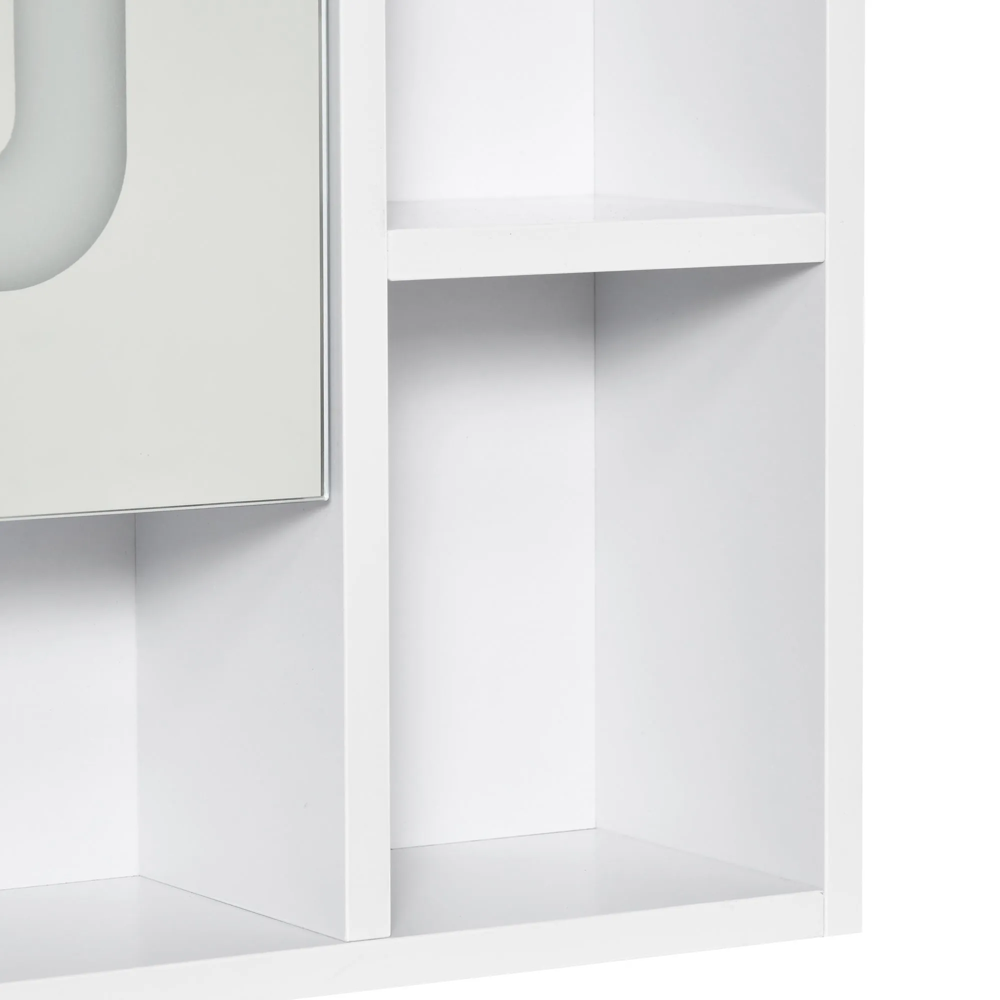 kleankin LED Illuminated Bathroom Mirror Cabinet with Dimmable Touch Switch