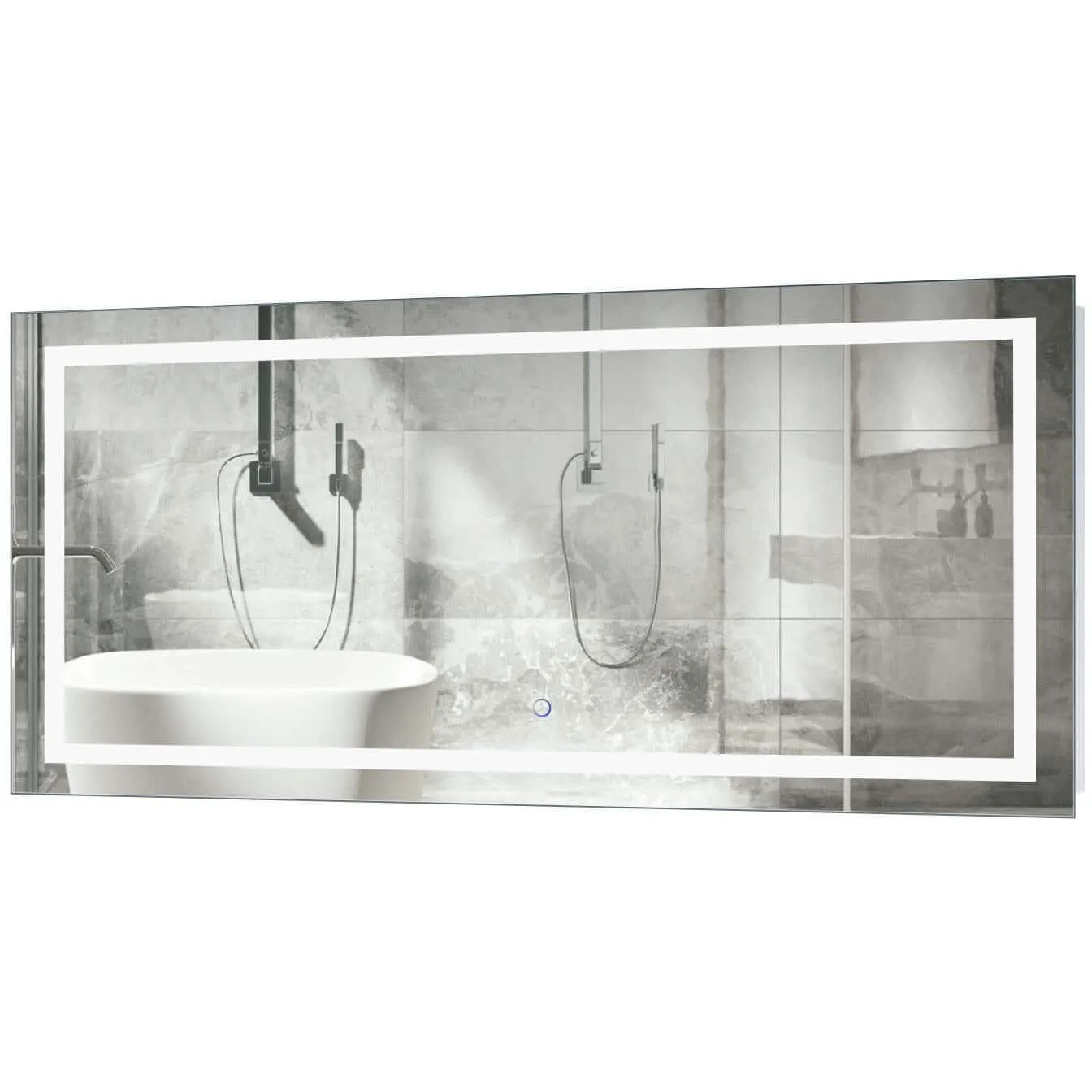 Krugg Icon 48 x 24 LED Bathroom Mirror - Defogger & Dimmer