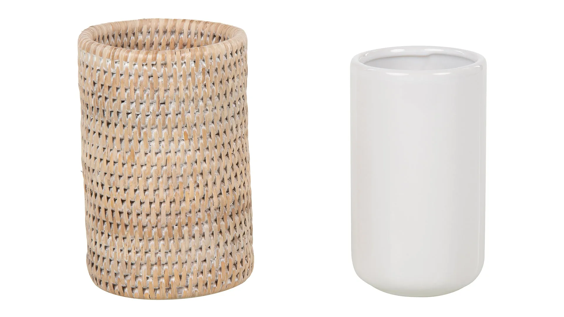La Jolla Rattan Bathroom Tumbler and Toothbrush Holder (10 fl.oz.)