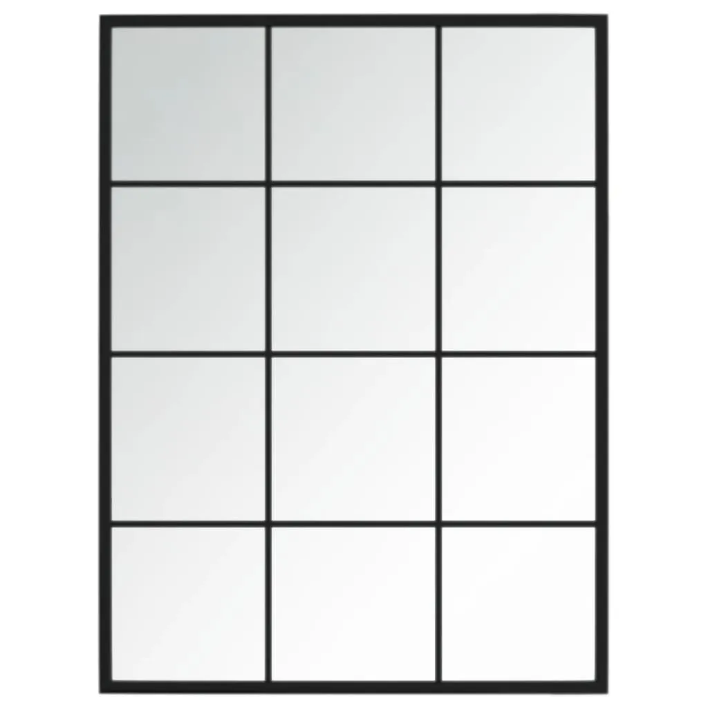 Le Caen | Metal Black Grid Wall Mirror 31.5"x23.6"