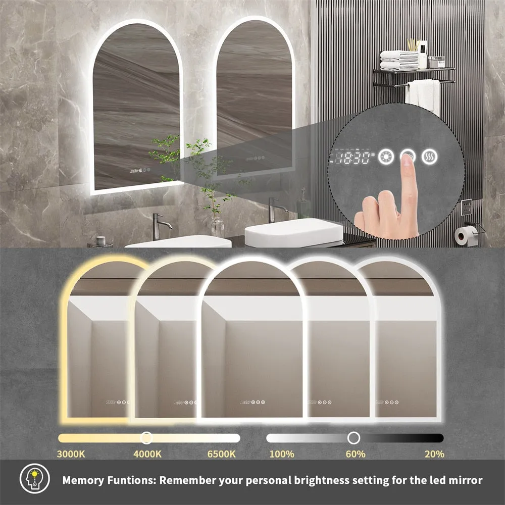 LED Anti-Fog Bath Mirror with Temp