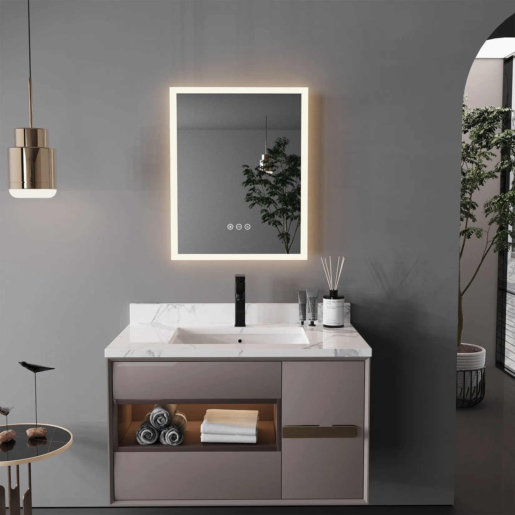 LED Bathroom Mirror 16x20 Inch