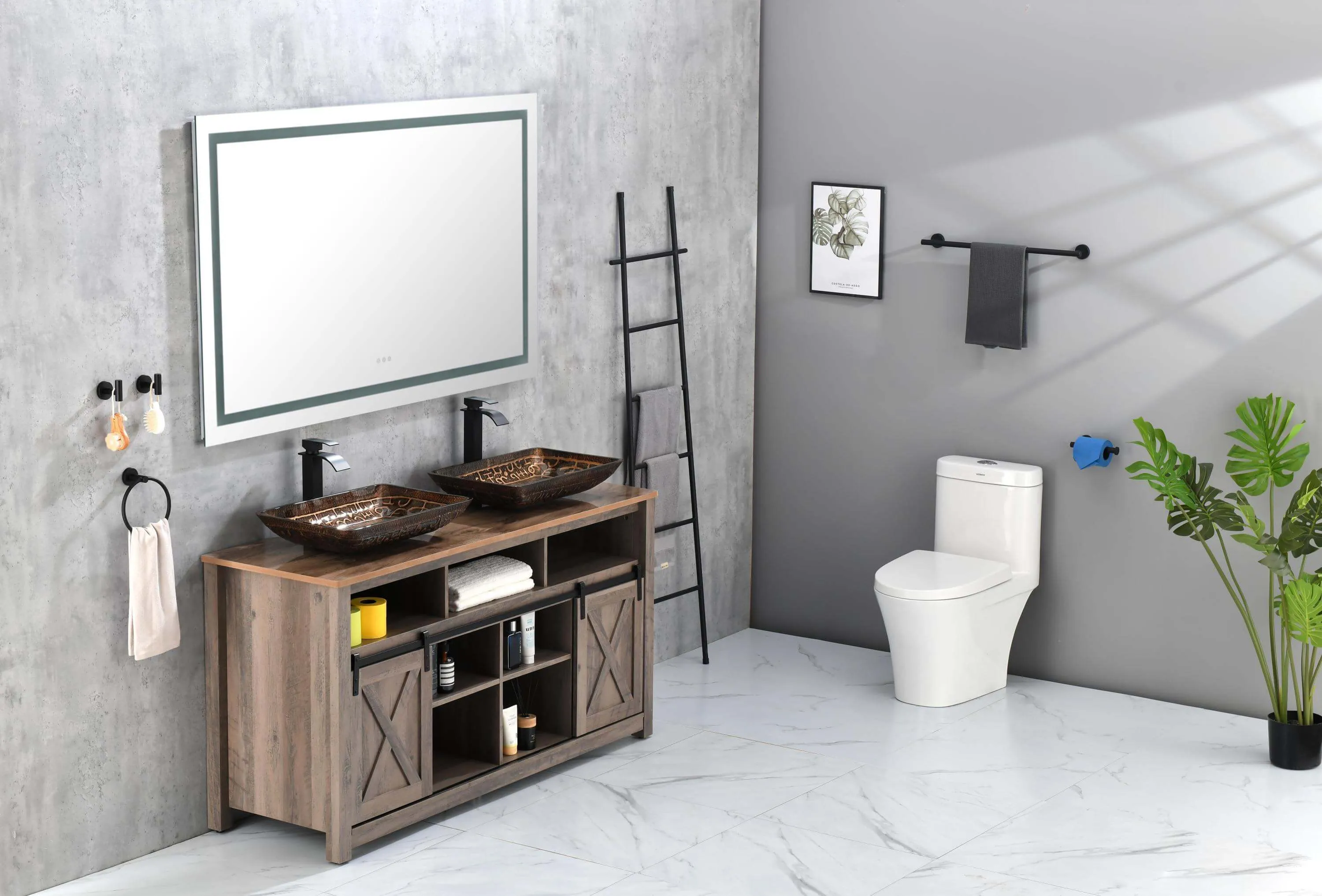LED Bathroom Mirror with High Lumen Anti-Fog Dimmer Control