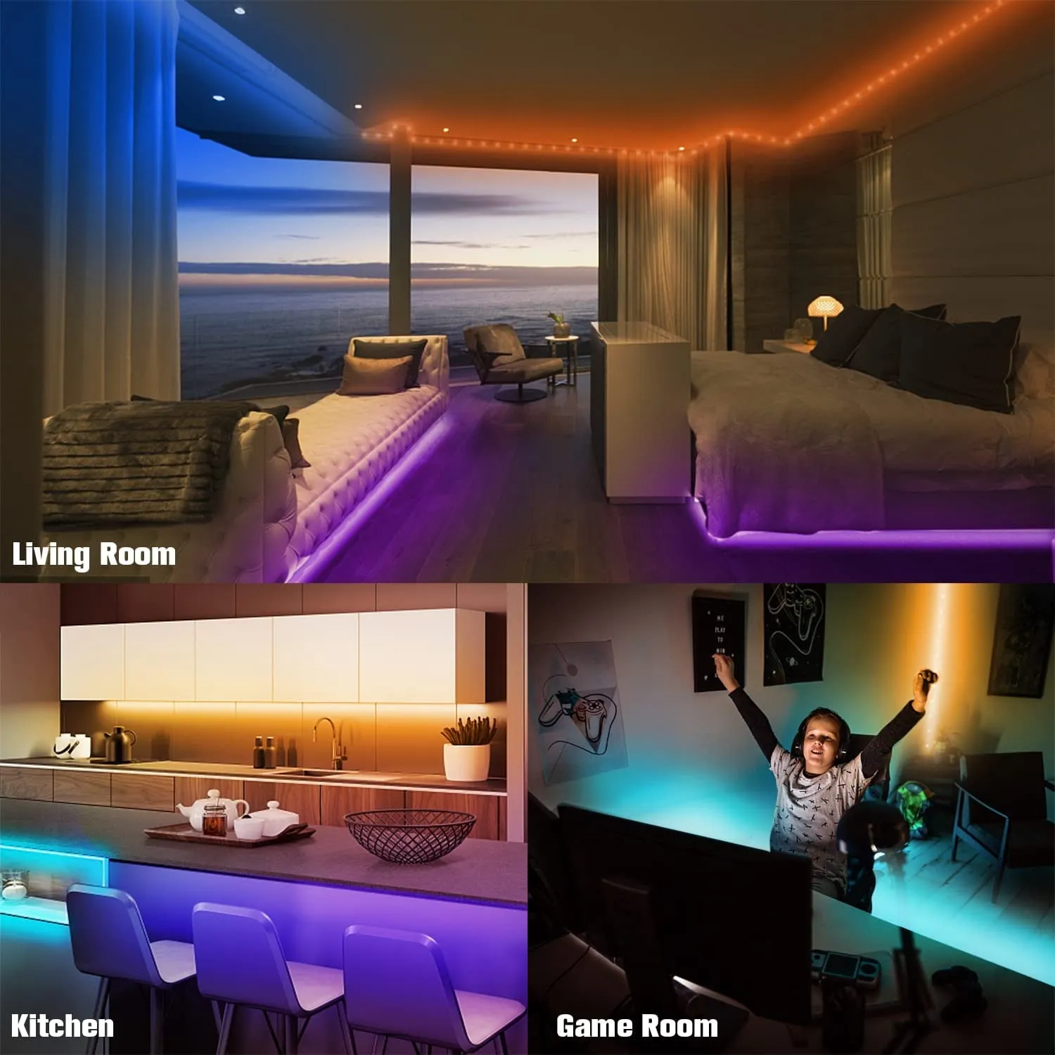 LED Strip Lights 65.6 FT with 44 Keys Remote