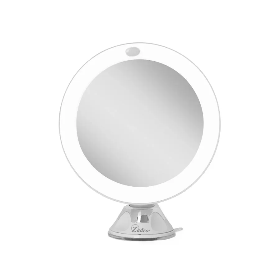 Lighted Wall Mounted Makeup Mirror with Magnification & Suction Cup