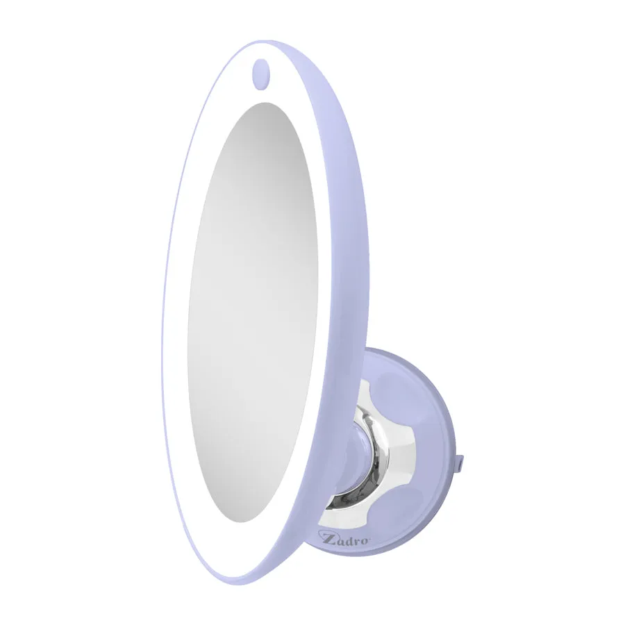 Lighted Wall Mounted Makeup Mirror with Magnification & Suction Cup