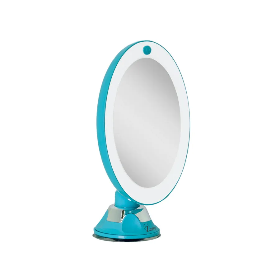 Lighted Wall Mounted Makeup Mirror with Magnification & Suction Cup