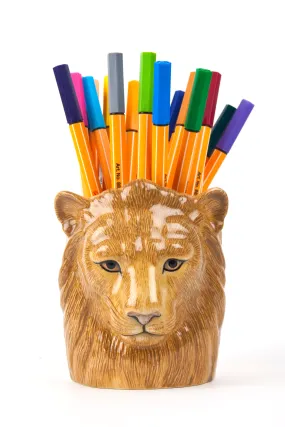 Lion Pencil Pot by Quail Ceramics