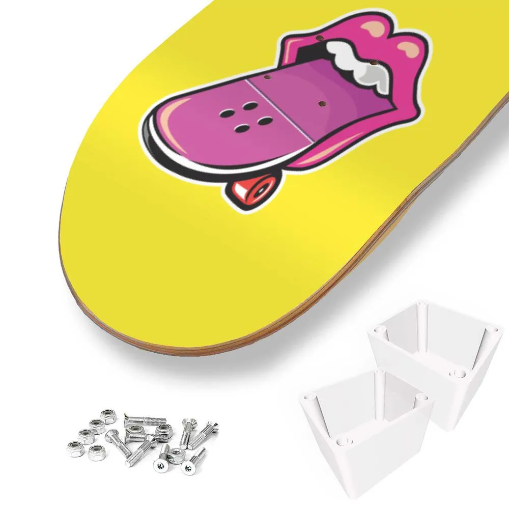 Lips and Tongue Pop Art Skateboards | Skateboard Wall Art, Mural & Skate Deck Art | Home Decor