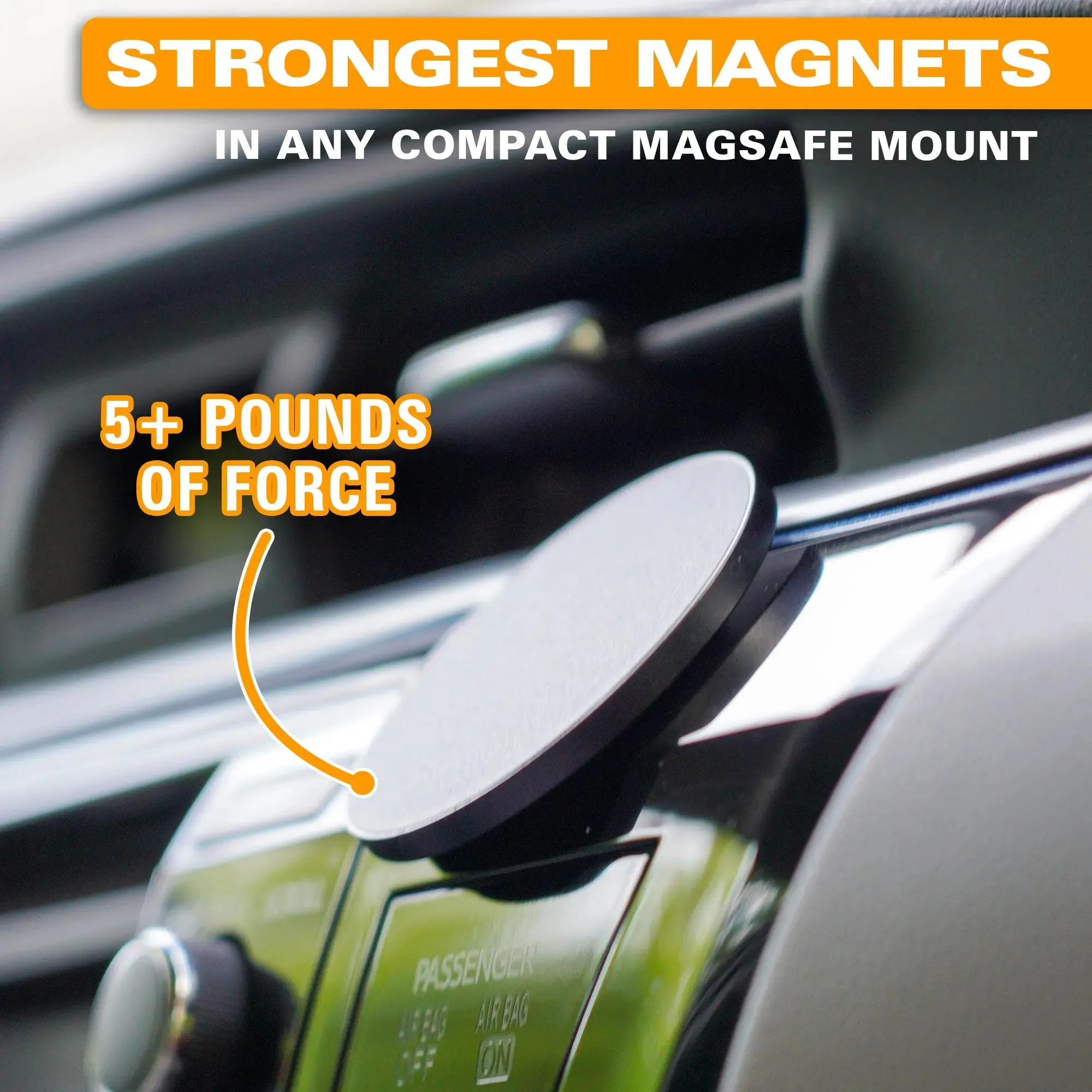 MagMount Flat for MagSafe - Flat Phone Mount for Car, Wall, and Mirror