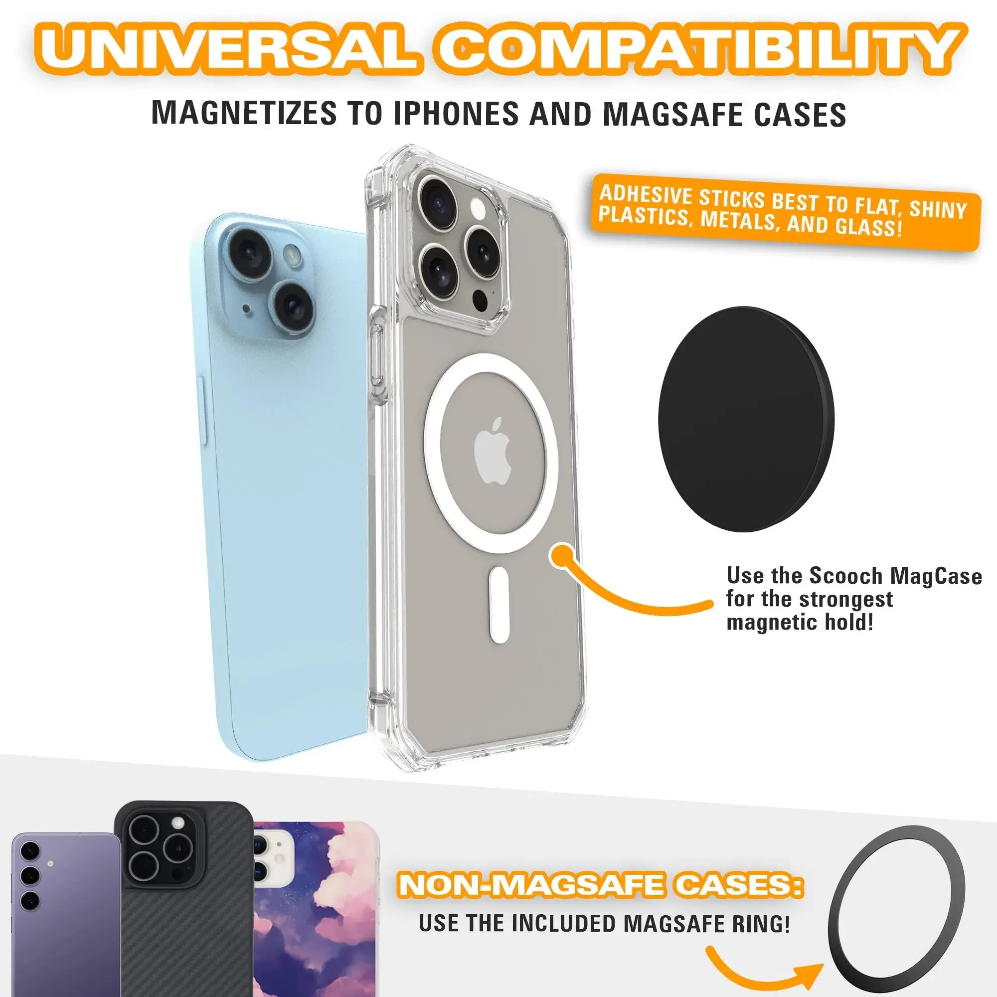 MagMount Flat for MagSafe - Flat Phone Mount for Car, Wall, and Mirror