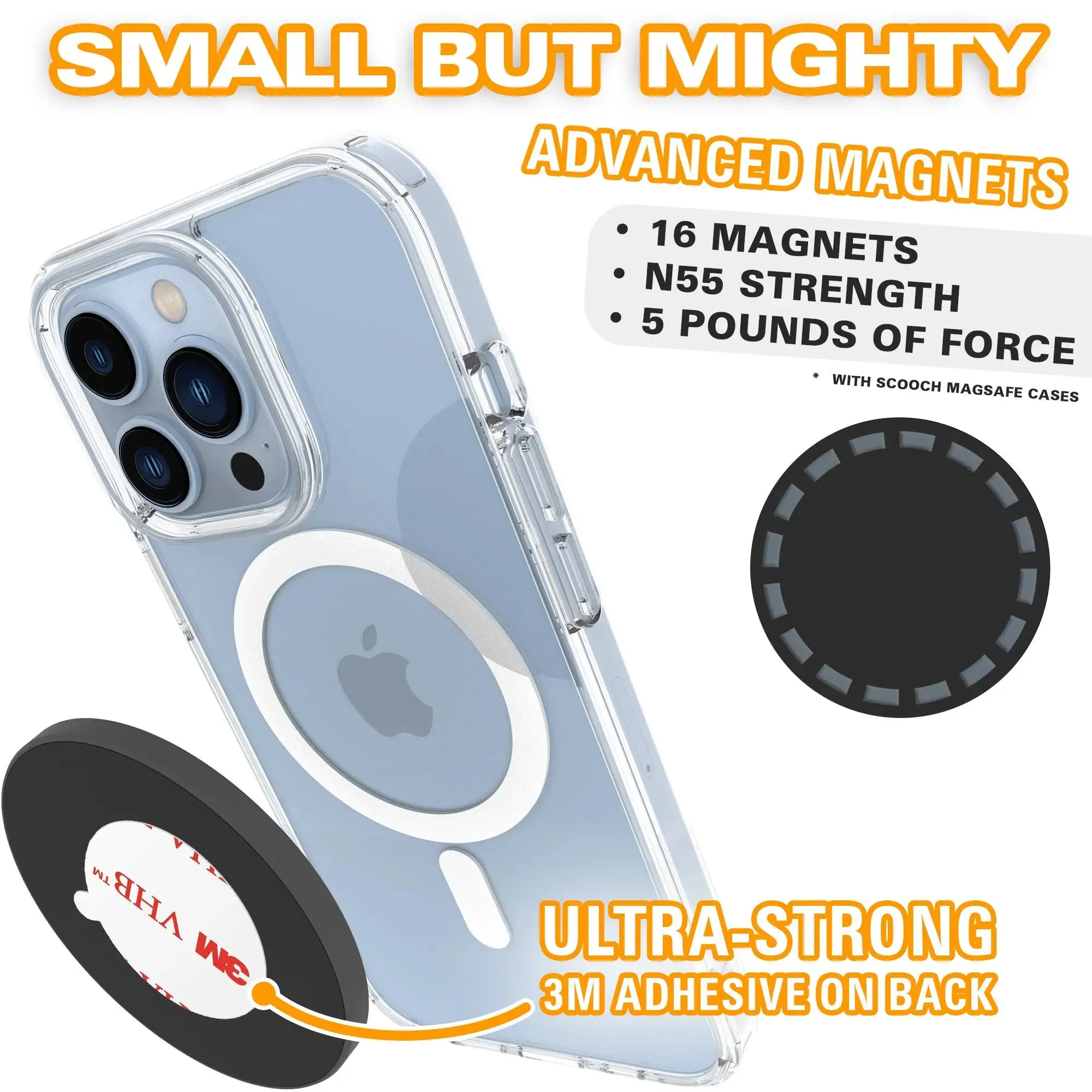 MagMount Flat for MagSafe - Flat Phone Mount for Car, Wall, and Mirror