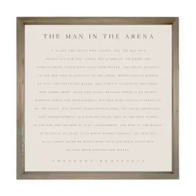 Man In The Arena Sign