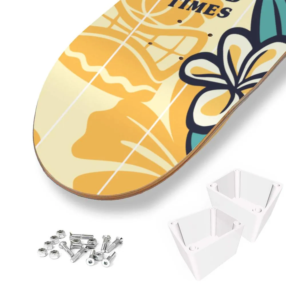 Marvelous Tiki Mask Skateboard Wall Art