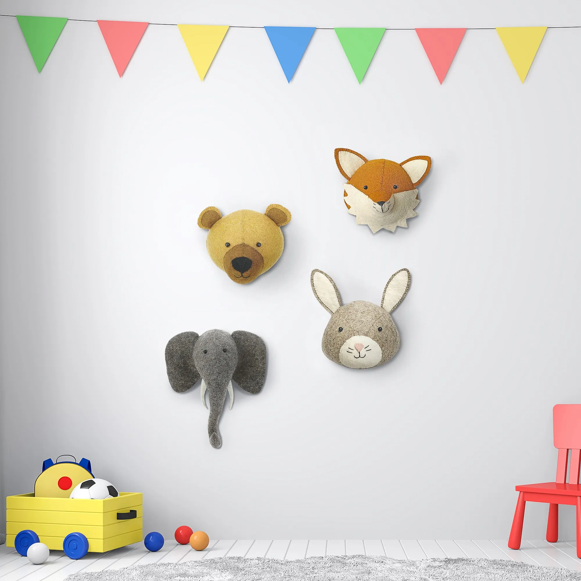 Mini Bear Cub Head Wall Mount