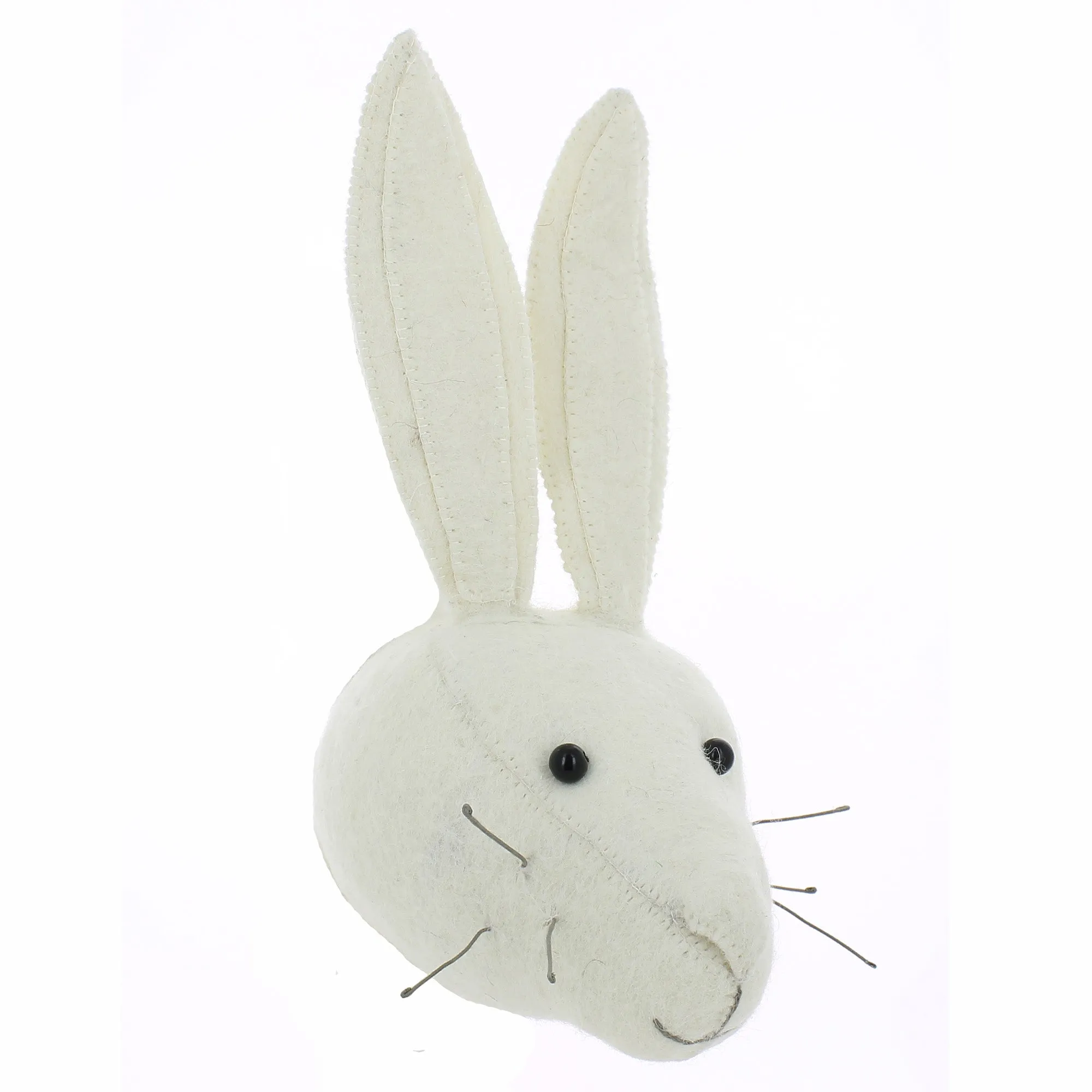Mini White Bunny Head Wall Mount