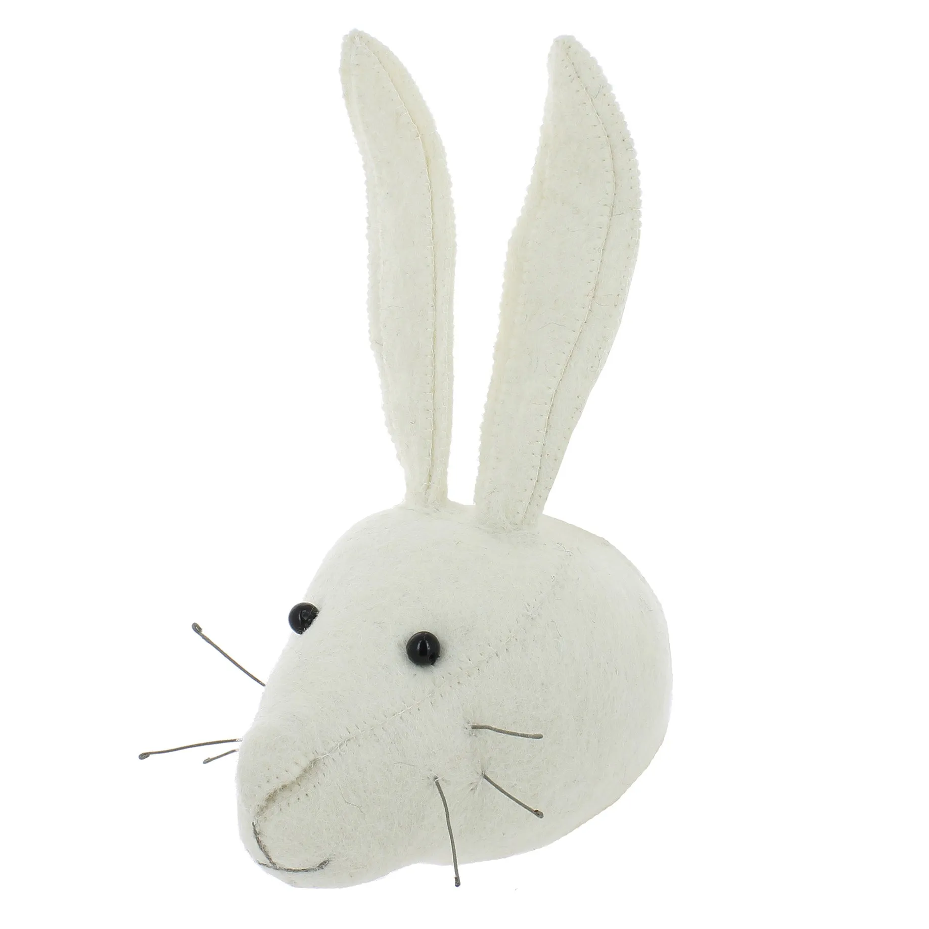 Mini White Bunny Head Wall Mount