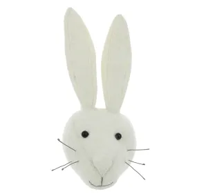 Mini White Bunny Head Wall Mount