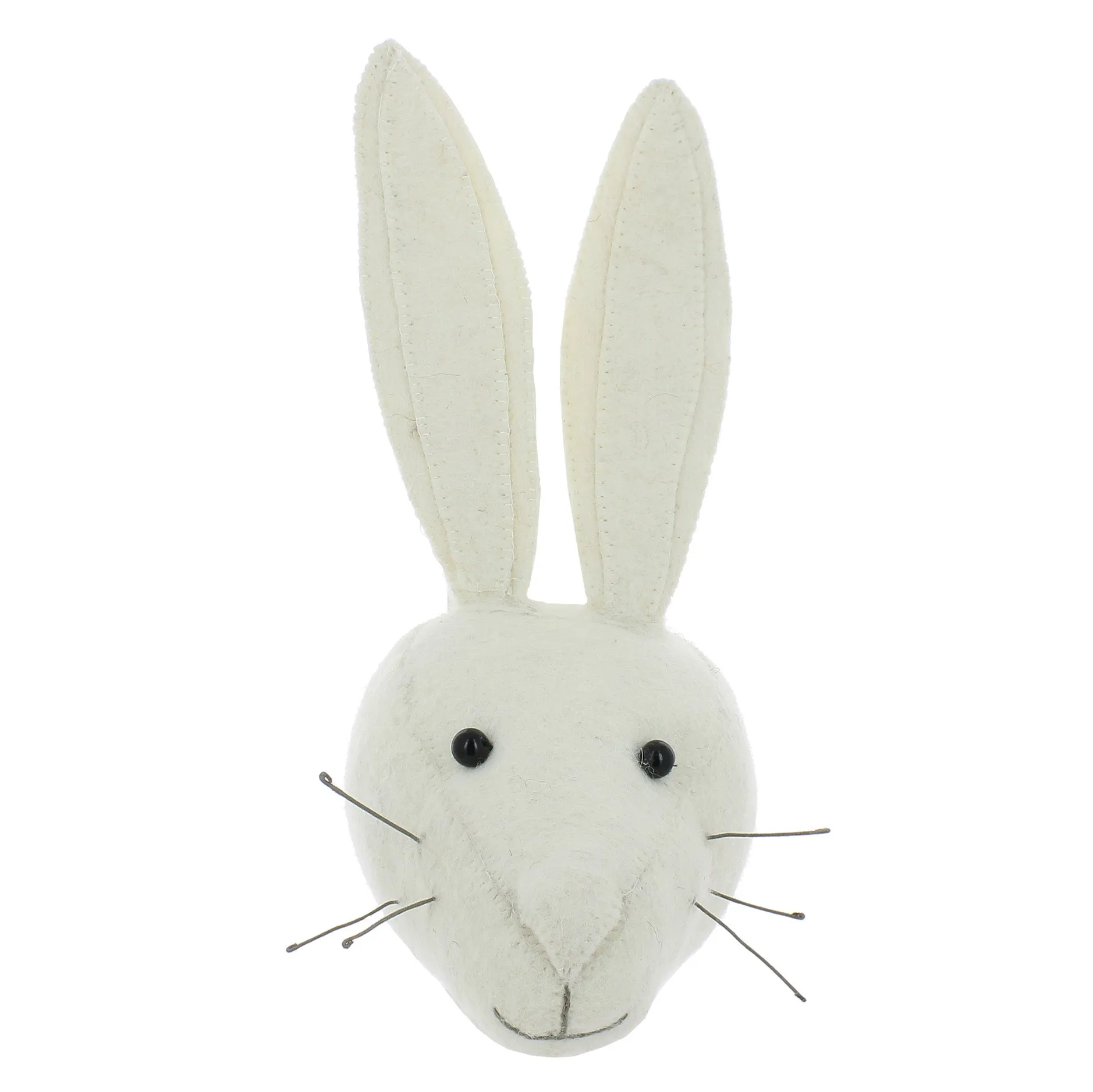 Mini White Bunny Head Wall Mount