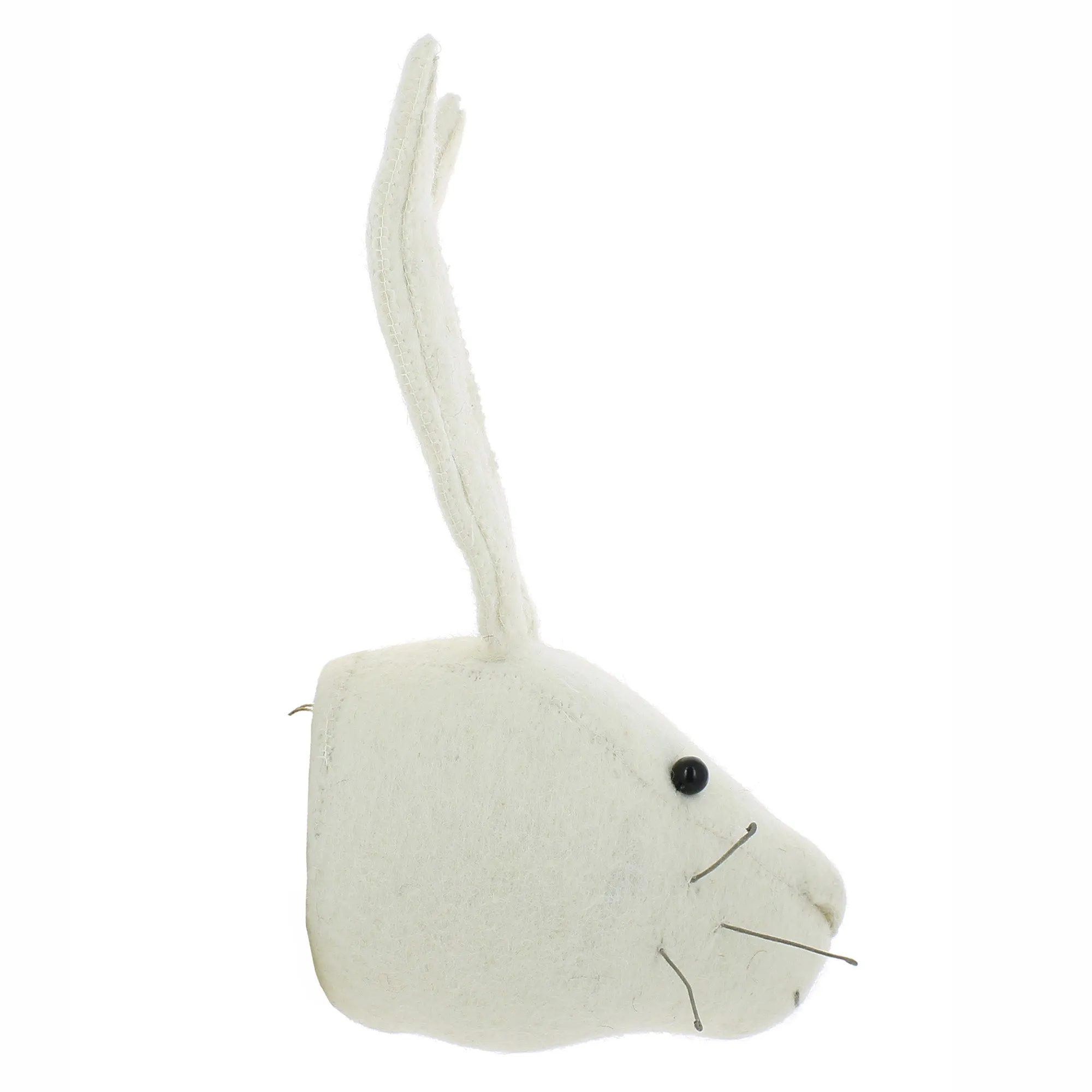 Mini White Bunny Head Wall Mount