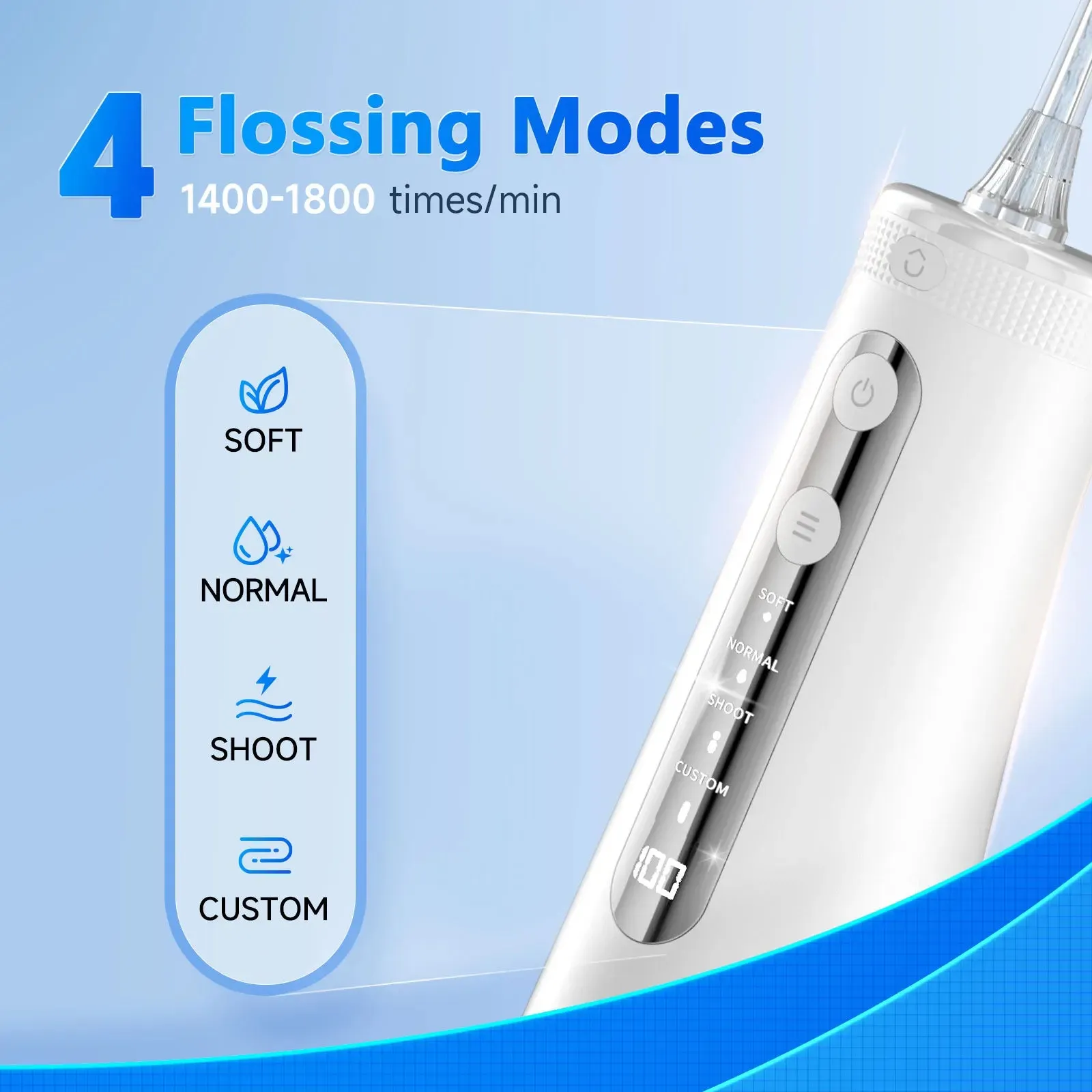 Mornwell F32 Oral Irrigator Dental Teeth Whitening Home Appliance Sonic Water Flosser 260ML Tank Teeth Cleaner Dental Water Jet