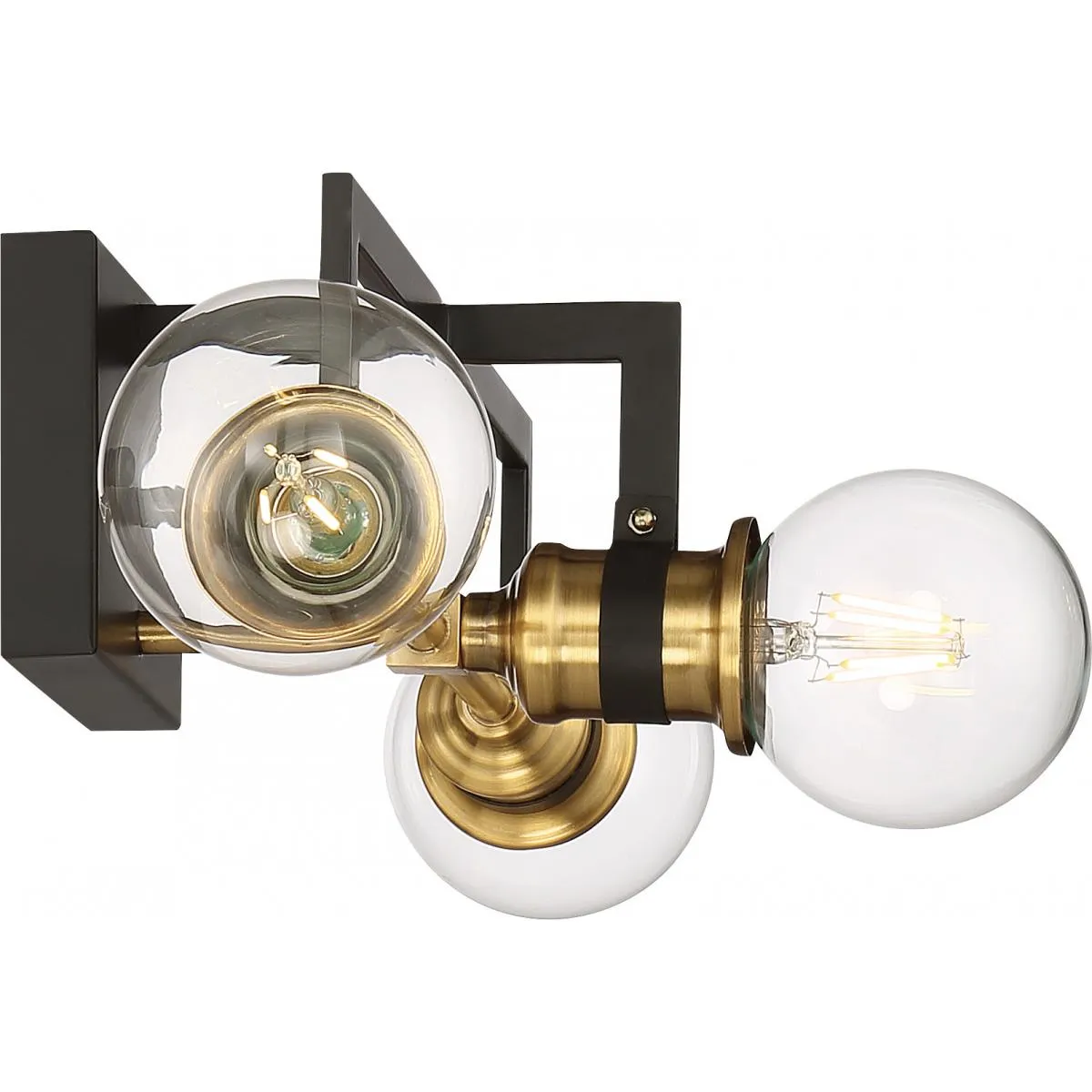 Nuvo Lighting 60-6973 Intention 3 Light Vanity in Warm Brass and Black