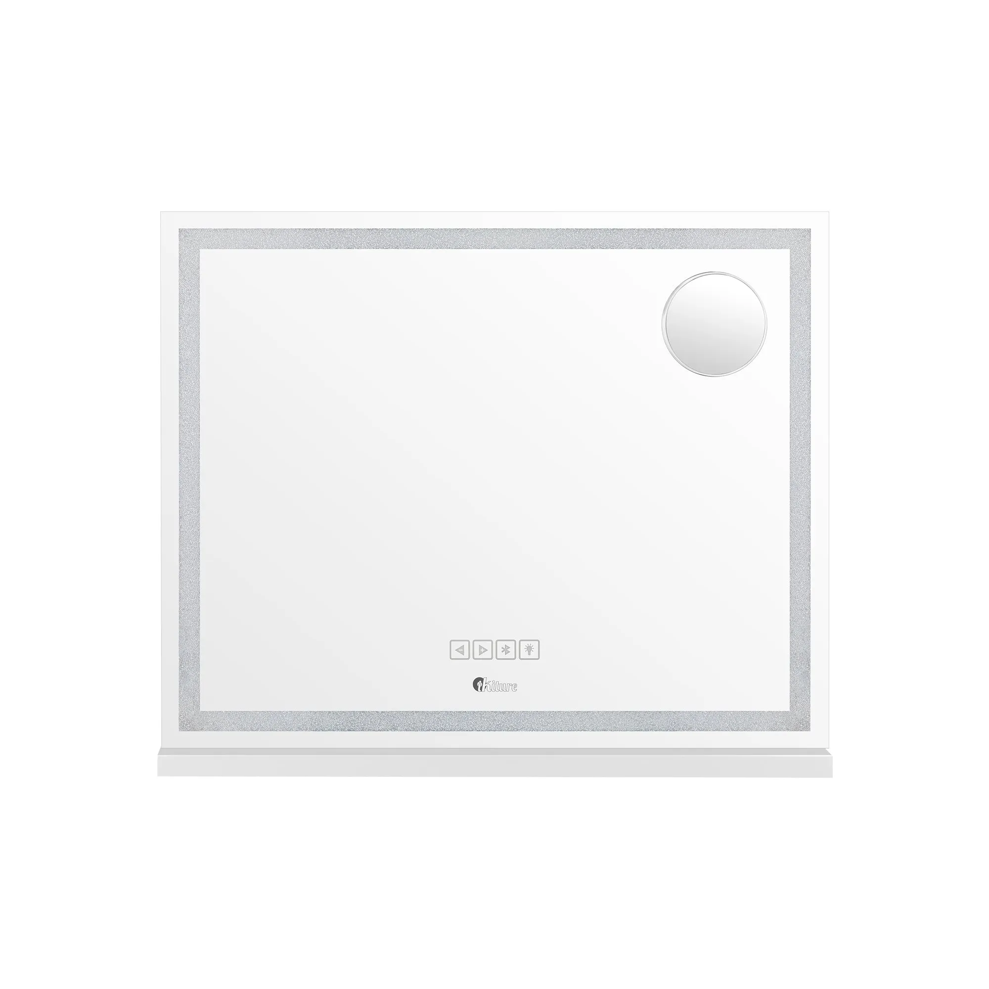 Oikiture Bluetooth Hollywood LED Makeup Mirror 58x49cm Crystal Vanity Mirrors